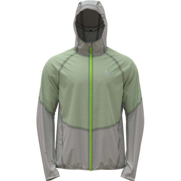 Odlo Dual Dry Waterproof Insulated Jacket Men, gris/verde