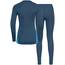 Odlo Active Warm Eco Special Baselayer Set Women blue wing teal/reef waters