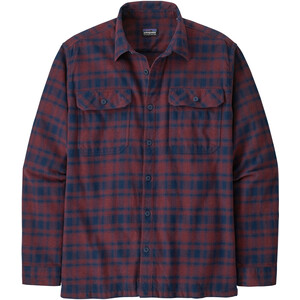 Patagonia Fjord Organic Cotton Mitteldickes Flannel Hemd Herren blau/rot