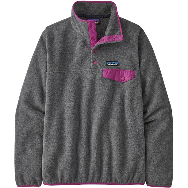 Patagonia Synchilla Snap-T Jersey ligero Mujer, gris/rosa