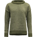 Devold Nordsjø Split Seam Sweater Dames, olijf