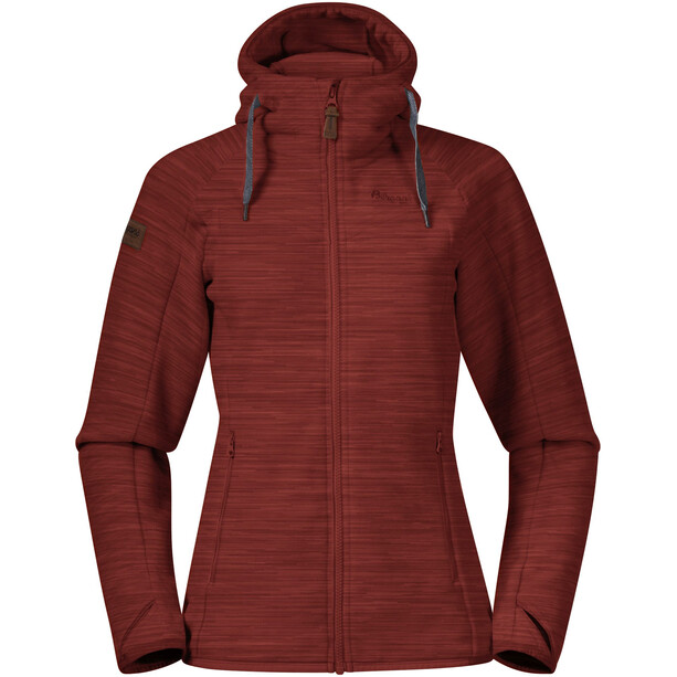 Bergans Hareid Giacca in pile Donna, rosso