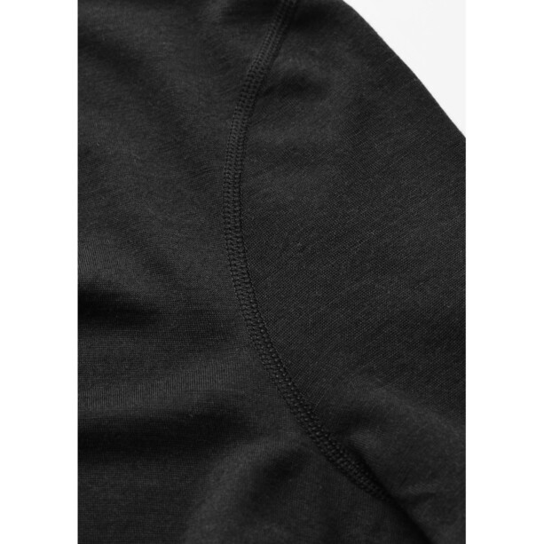 Föhn Merino Camisa interior de manga larga con cremallera Mujer, negro