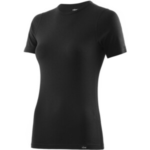 Föhn Merino Koszulka z krótkim rękawem Baselayer Shirt Kobiety, czarny czarny