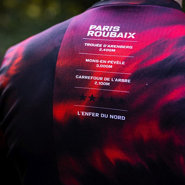 Santini Paris Roubaix Enfer Du Nord Maglietta a maniche corte, nero/rosso