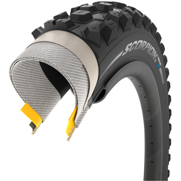 Pirelli Scorpion Enduro S Neumático plegable 27.5x2.40" HardWall TLR, negro