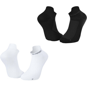 BV SPORT Light 3D Ultra Short Chaussettes 2 Paire, noir/blanc noir/blanc