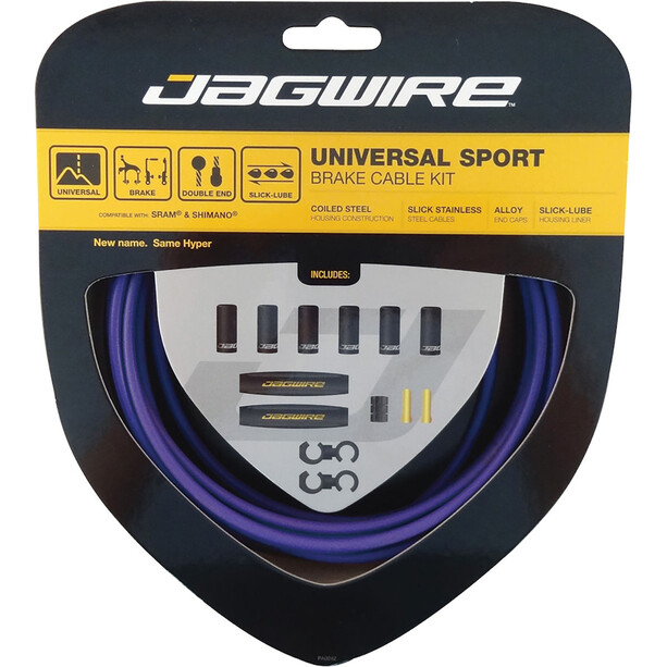 Jagwire Sport Universal Bremszugset für Shimano/SRAM lila