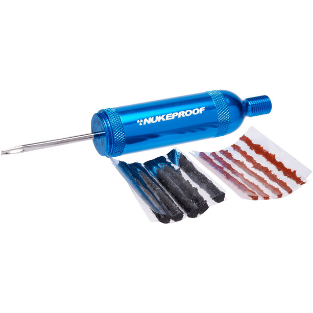 Nukeproof Horizon CO2 Style Kit de réparation Tubeless, bleu