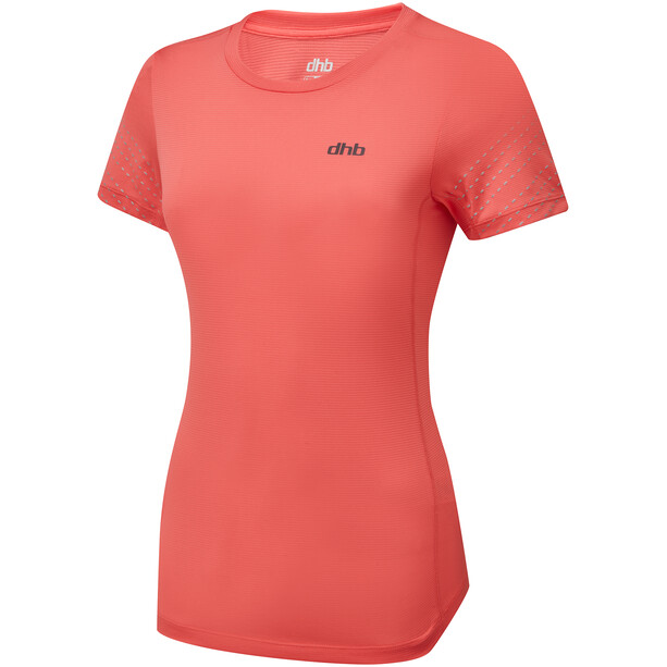 dhb Aeron FLT Camiseta de running SS Mujer, rojo