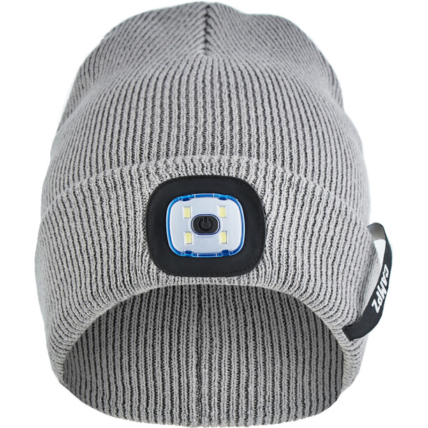 CAMPZ Dzianinowa odblaskowa czapka LED, szary