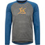 Zimtstern PureFlowz Camiseta manga larga Hombre, gris/azul
