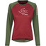 Zimtstern PureFlowz LS Shirt Dames, rood/olijf