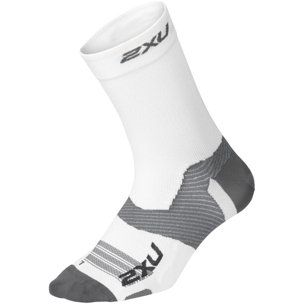2XU Vectr Ultralight Crew-Cut Socken weiß/grau