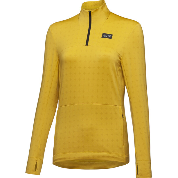 GOREWEAR Everyday Thermo Langarm Shirt mit 1/2 Reißverschluss Damen gelb