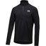 GOREWEAR TrailKPR Hybrid Longsleeve Shirt Halve Rits Heren, zwart