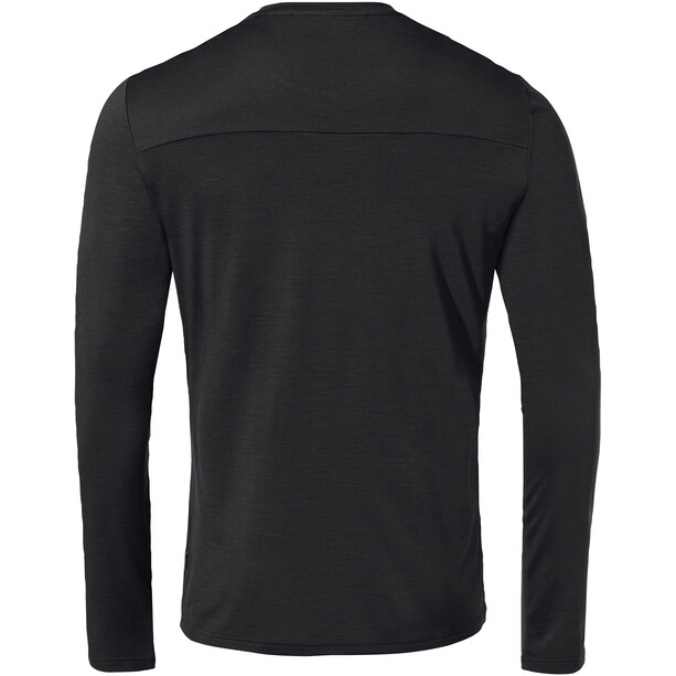 VAUDE Monviso Langarm T-Shirt aus Wolle Herren schwarz