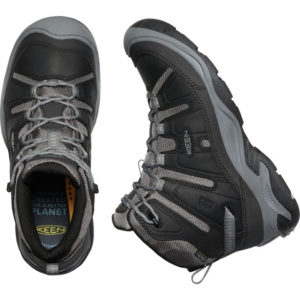 Keen Circadia Mid WP Chaussures Homme, noir/gris