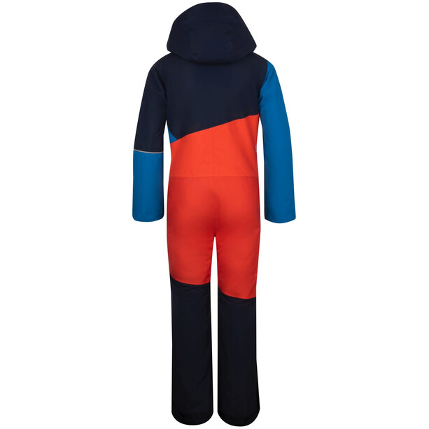 TROLLKIDS Hallingdal Snowsuit Kids flame orange/medium blue/navy