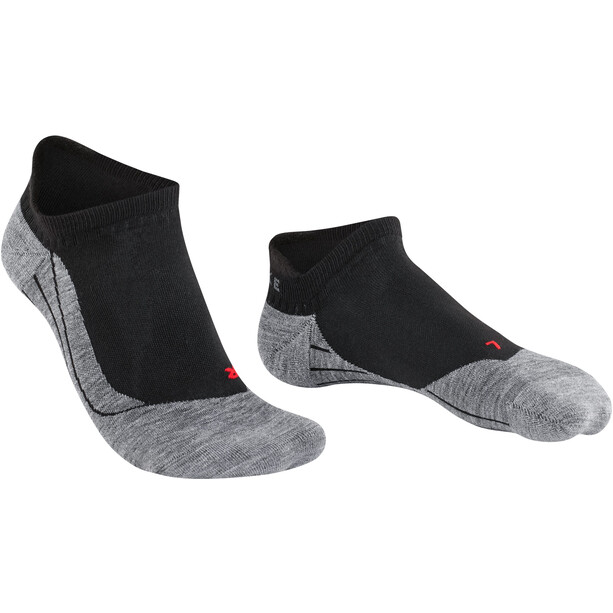 Falke RU4 Cool Calcetines invisibles para correr Hombre, negro/gris