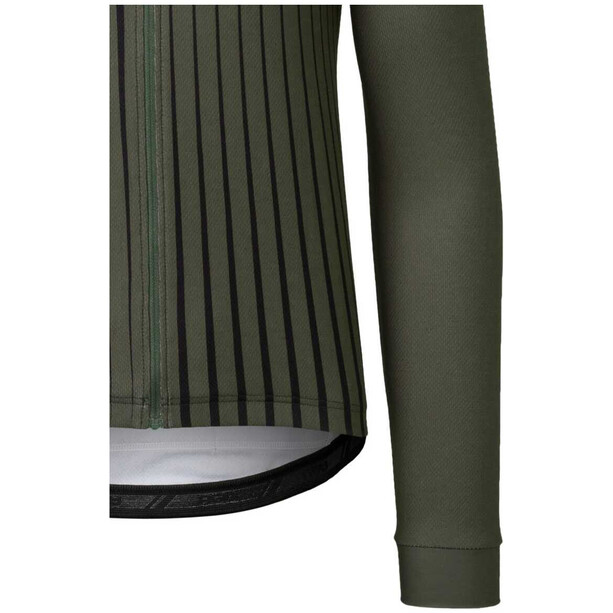 AGU Essential Faded Stripe Maglia jersey a maniche lunghe Uomo, verde oliva