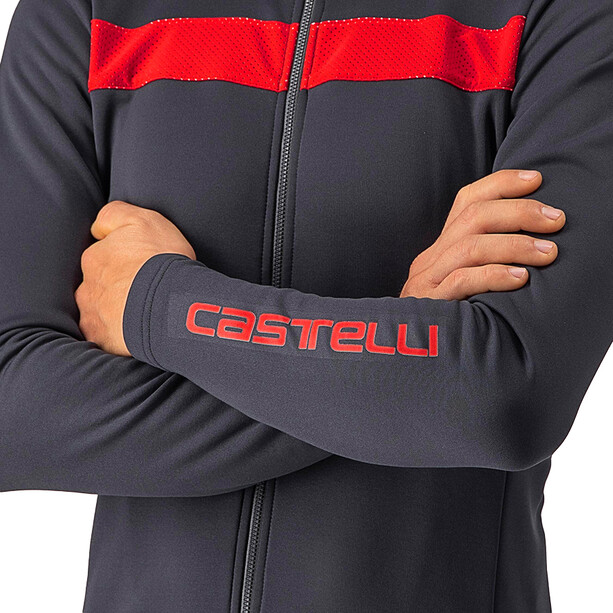 Castelli Puro 3 Jersey met doorlopende rits Heren, grijs