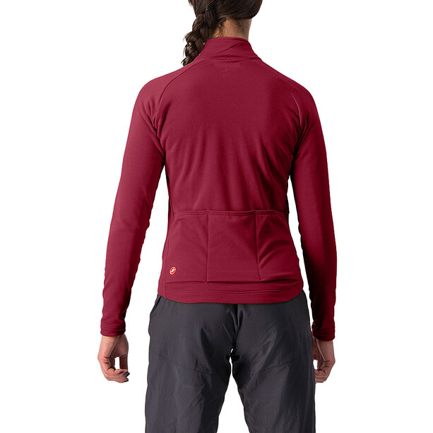 Castelli Unlimited Trail Maglia jersey a maniche lunghe Donna, rosso