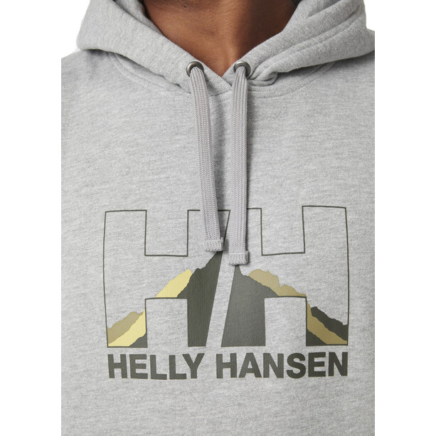 Helly Hansen Nord Graphic Felpa con cappuccio Uomo, grigio