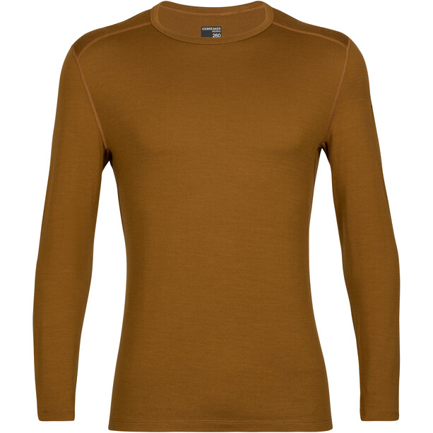 Icebreaker 260 Tech Koszulka z długim rękawem Mężczyźni, brązowy