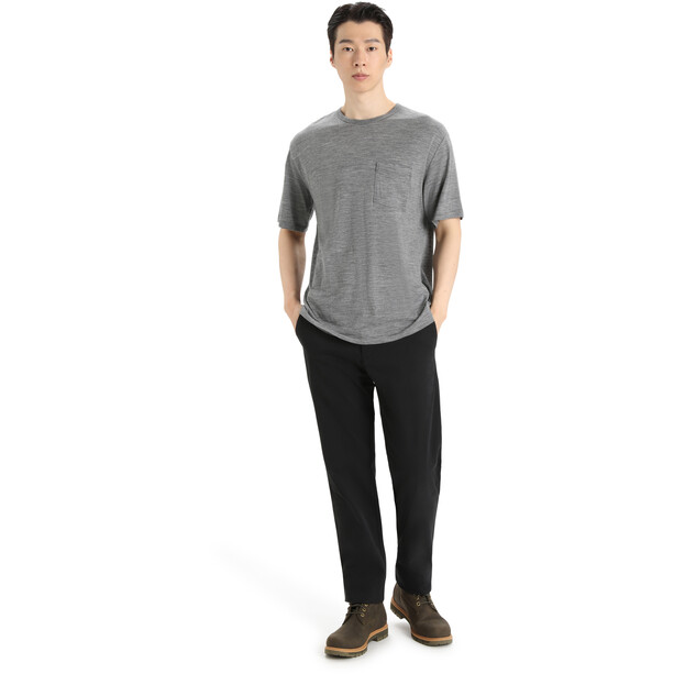 Icebreaker Granary Tee-shirt à manches courtes avec poche Homme, gris