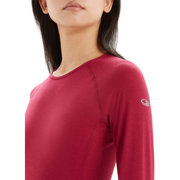 Icebreaker 150 Zone Camiseta manga larga cuello redondo Mujer, rojo