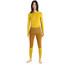 Icebreaker ZoneKnit 200 Camiseta de cuello redondo de manga larga Mujer, amarillo/marrón