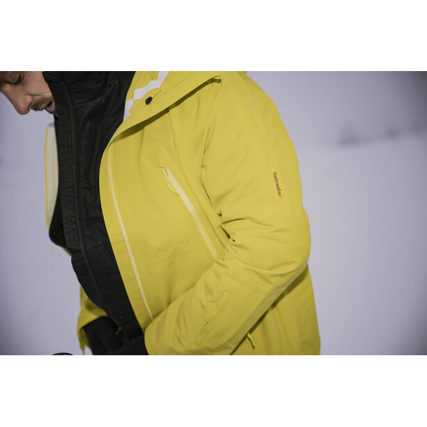 Icebreaker Shell+ Hooded Jacket Heren, geel
