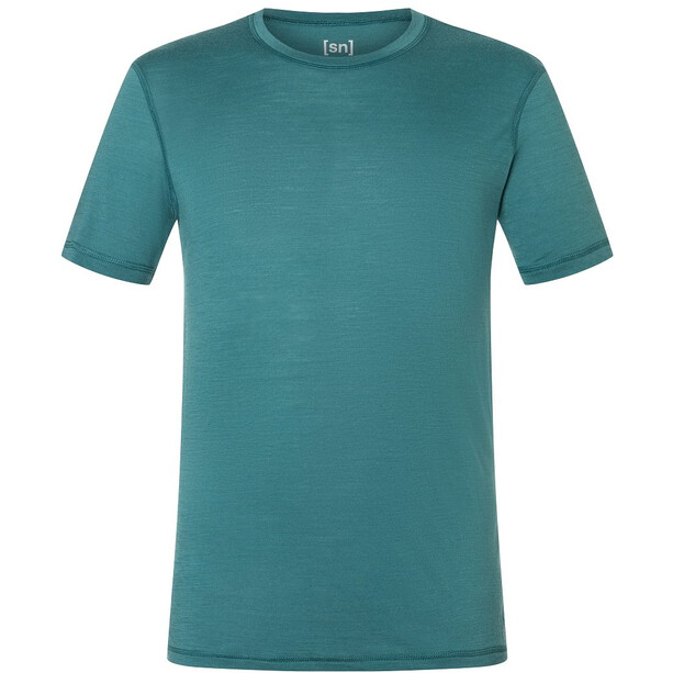 super.natural Base 140 T-shirt Homme, Bleu pétrole