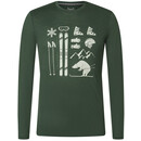 super.natural Skiing Bear LS skjorte Herrer, grøn