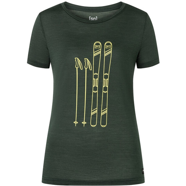 super.natural Skiing T-shirt Femme, vert