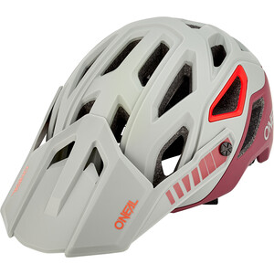O'Neal Pike 2.0 Casque Solide, gris/rouge