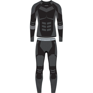 Viking Europe Volcanic Conjunto de ropa interior Hombre, negro/gris negro/gris