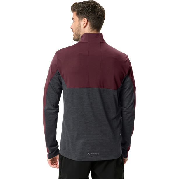 VAUDE All Year Moab T-Shirt Full-Zip Homme, rouge/gris