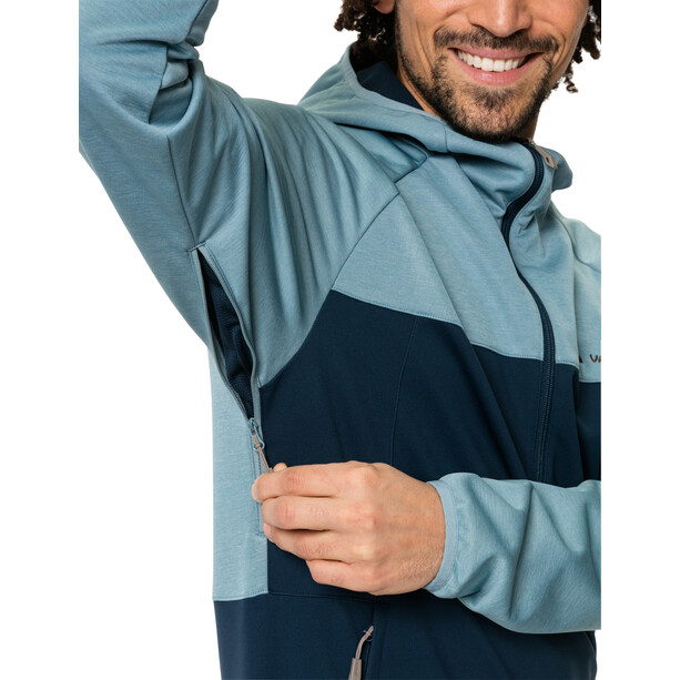 VAUDE Tremalzo Softshell Jacke mit 1/2 Reißverschluss Herren blau