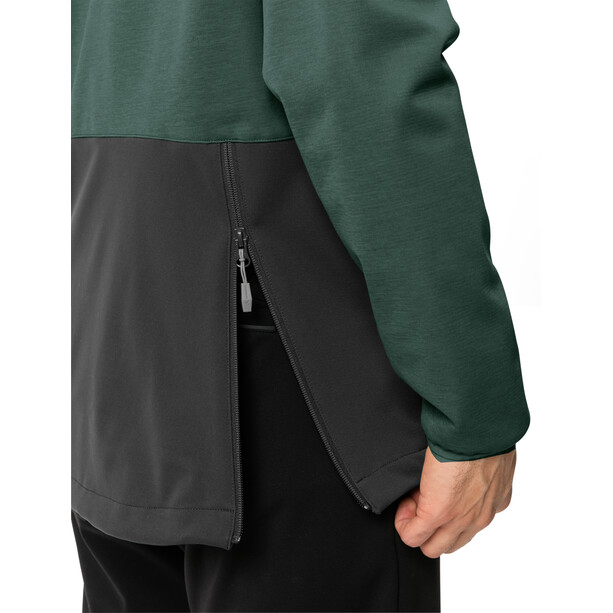 VAUDE Tremalzo Softshell Jacke mit 1/2 Reißverschluss Herren petrol/grau