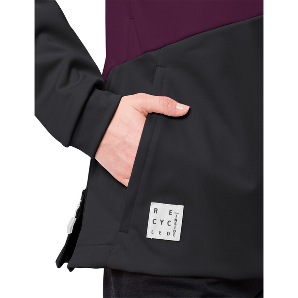 VAUDE Tremalzo Softshell Jacke mit 1/2 Reißverschluss Damen schwarz/lila