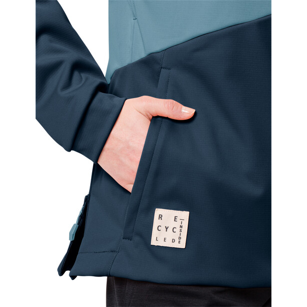 VAUDE Tremalzo Softshell Jacke mit 1/2 Reißverschluss Damen blau