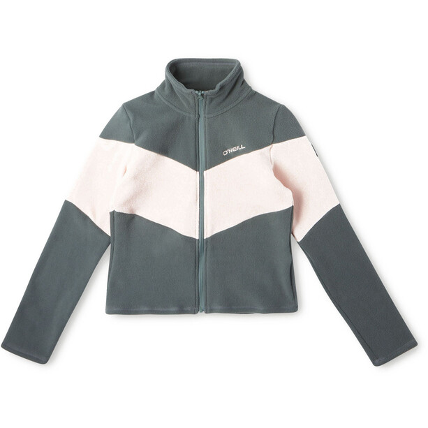 O'Neill Diamond Fleece Jacket Girls, vihreä/vaaleanpunainen