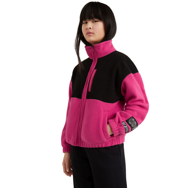 O'Neill Progressive Sherpa Jas met volledige rits Meisjes, roze/zwart