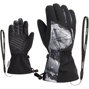 Ziener Laval AS AW Gloves Kids black grey/mountain print black grey/mountain print
