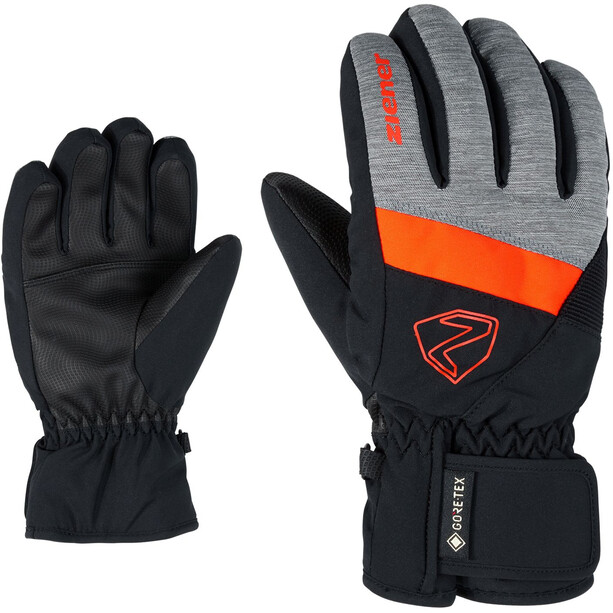 Ziener Leif GTX Gloves Kids, noir/gris