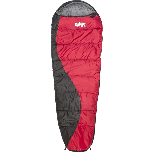 CAMPZ Trekker 300 Sleeping Bag Comfort, czerwony/czarny