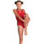 arena Team Pro Solid Einteiliger Badeanzug Mädchen rot