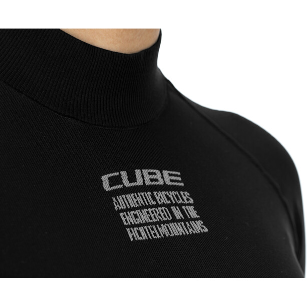 Cube Race Be Warm Camiseta interior manga larga Mujer, negro